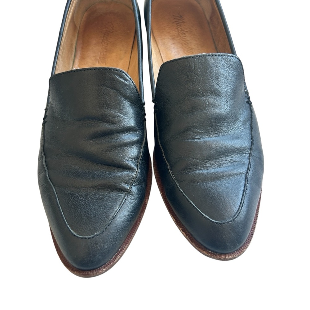 Madewell The Frances Black Leather Almond Toe Slip On Loafer Women’s Size 7.5 - Picture 7 of 10